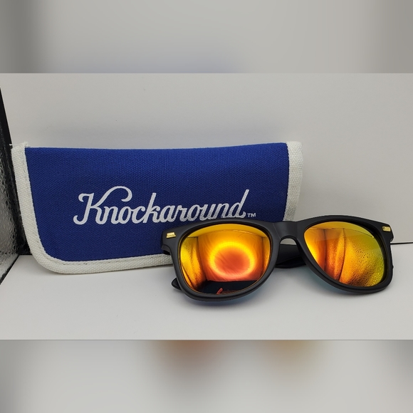 Knockaround Sunglasses in matte black/rose gold - Picture 3 of 10